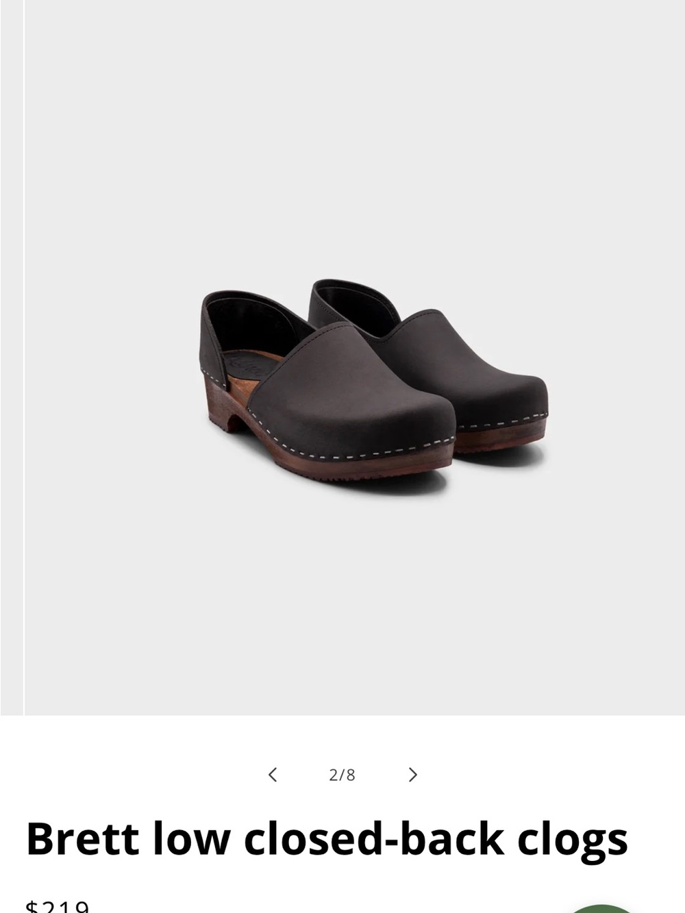 Brett Low Closed-Back Clogs — Black